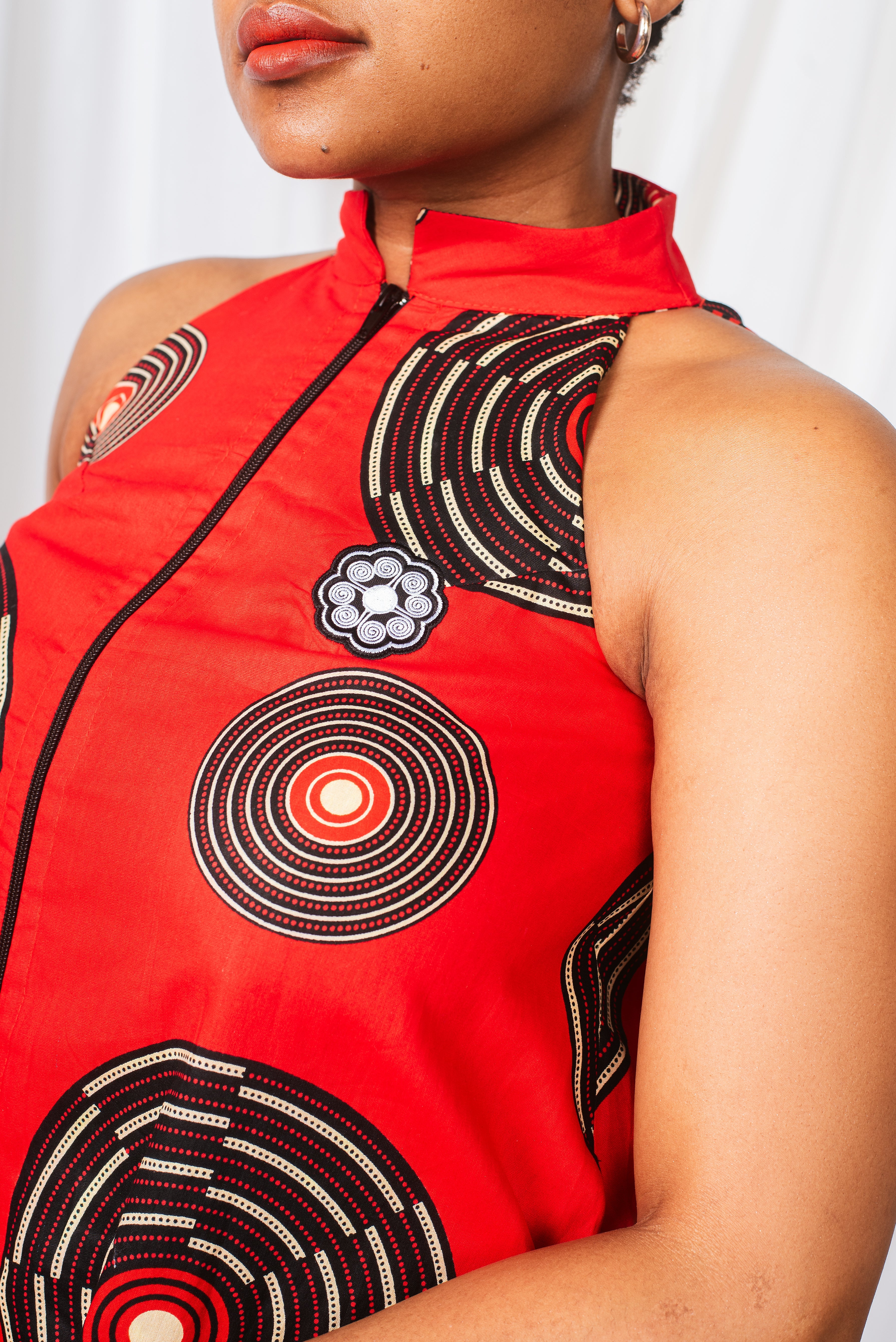 Women's Maasai Halterneck Zip Maxi Dress