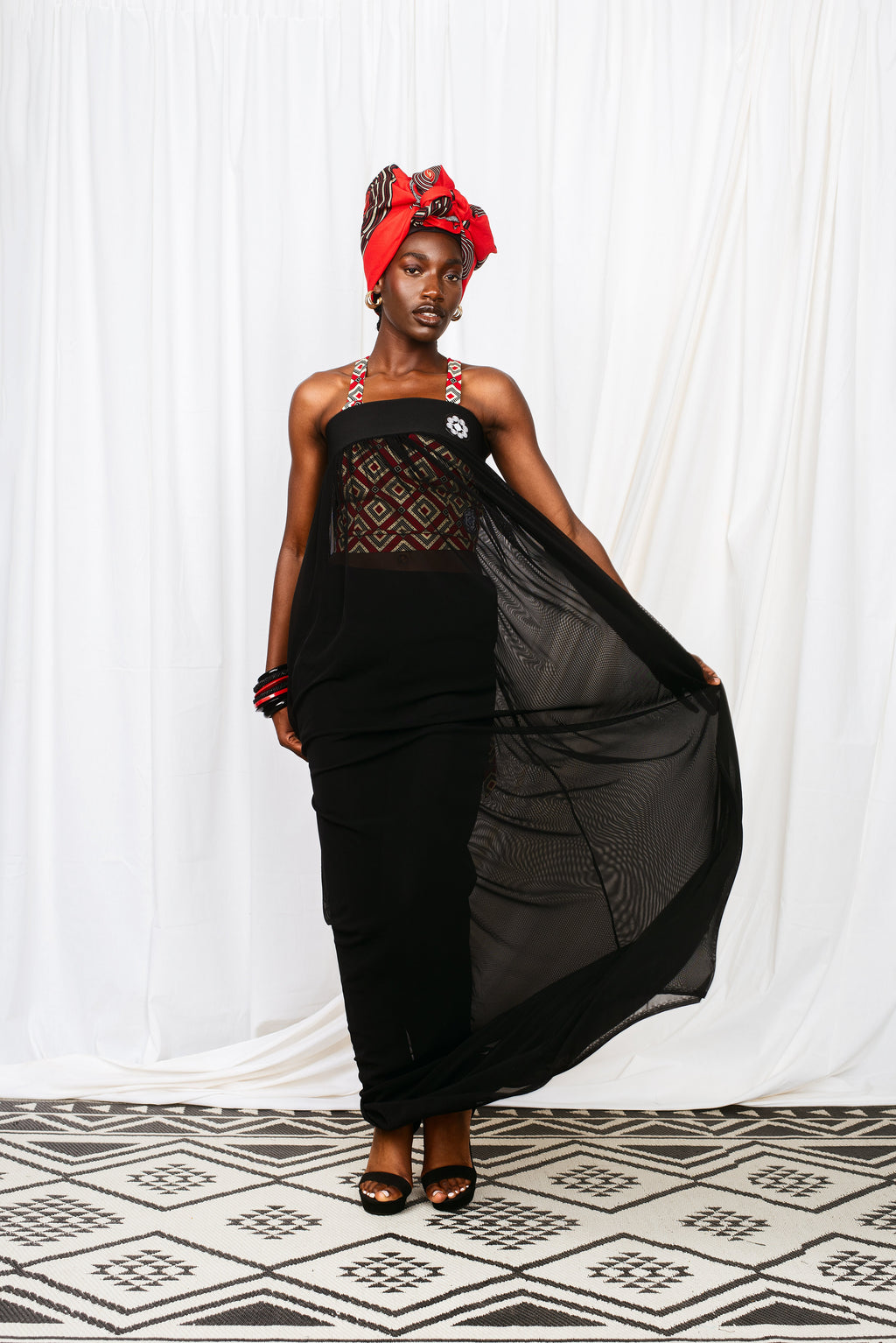 Women's Mesh Dress/Skirt - Black